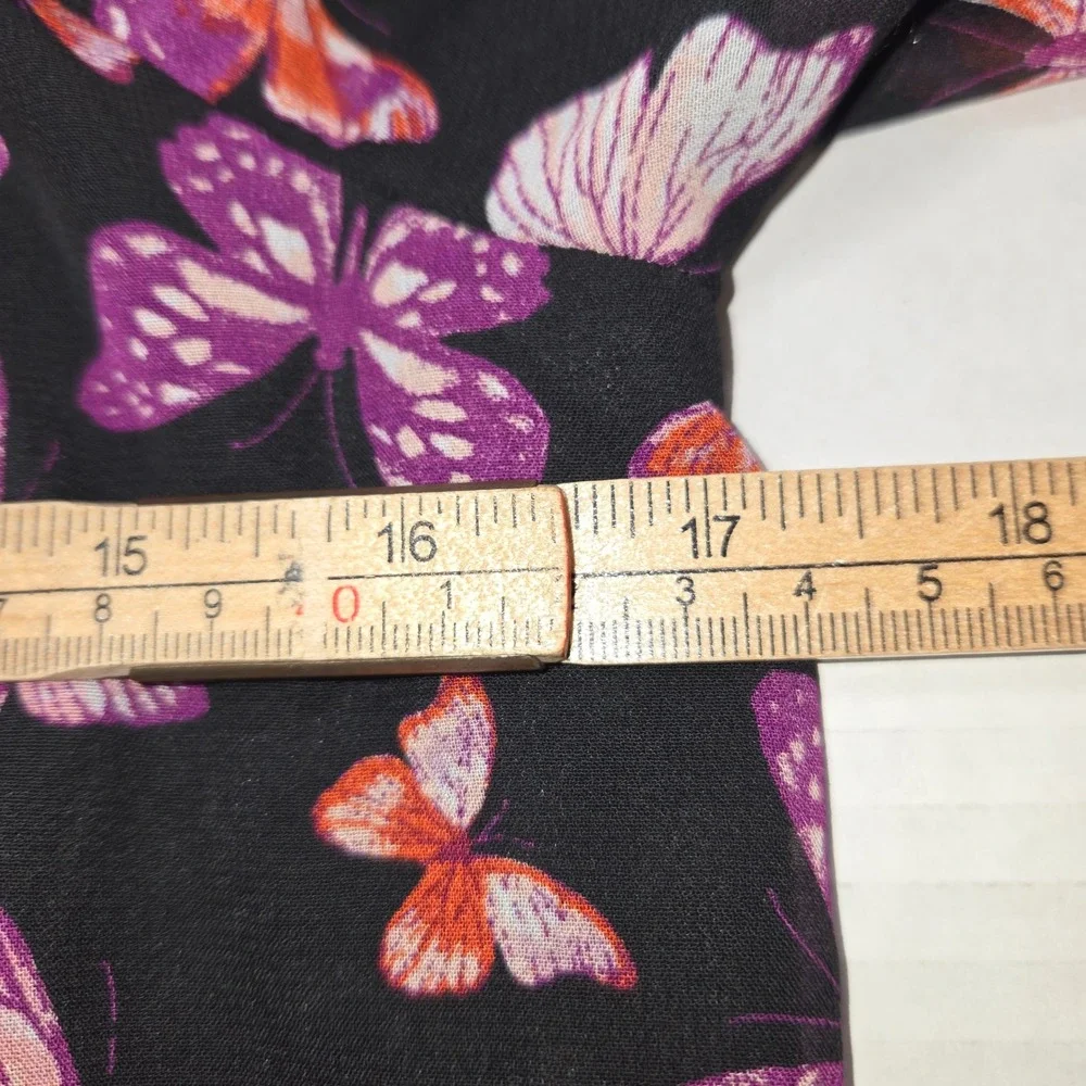 Sugar & Jade Butterfly Mini Dress Girls XL Black Purple‎ Casual Colorful Spring